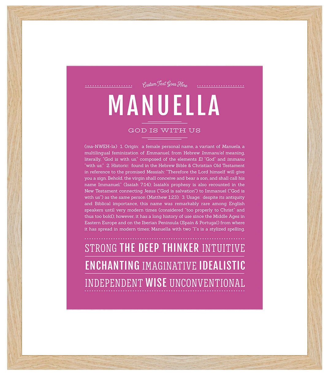 Manuella | Name Art Print