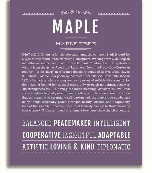 Frame Options | Deep Purple | No Frame