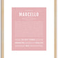 Marcello | Name Art Print