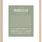 Marcello | Name Art Print