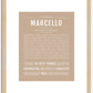 Marcello | Name Art Print