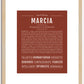 Marcia | Name Art Print