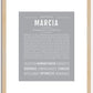 Marcia | Name Art Print