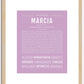 Marcia | Name Art Print