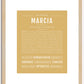 Marcia | Name Art Print