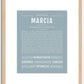 Marcia | Name Art Print