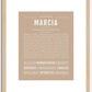 Marcia | Name Art Print