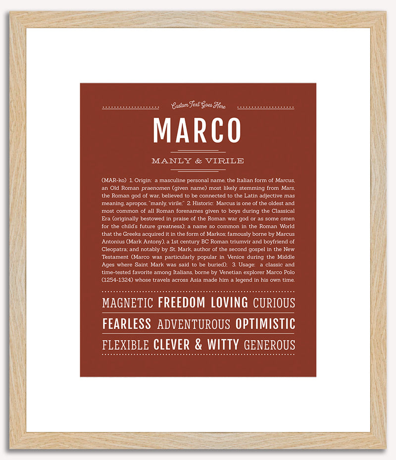 Marco | Name Art Print