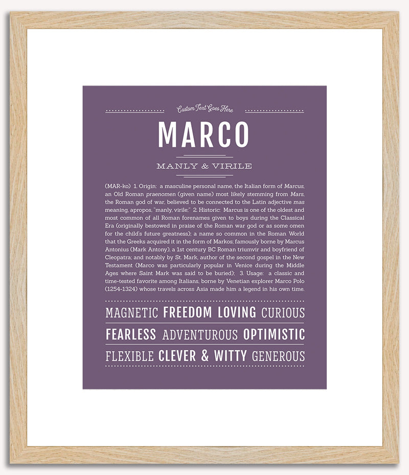 Marco | Name Art Print