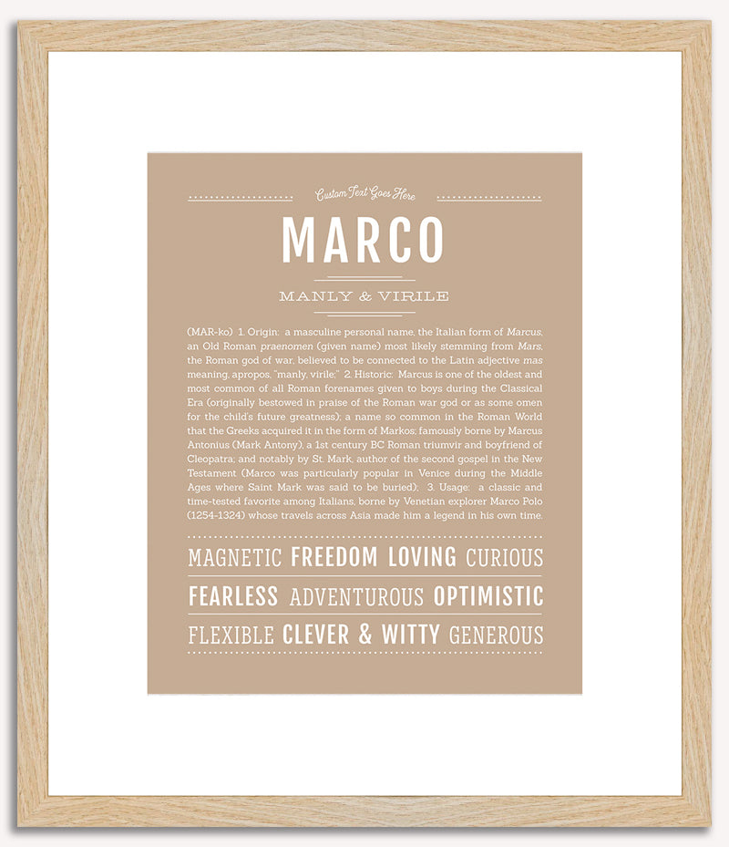 Marco | Name Art Print