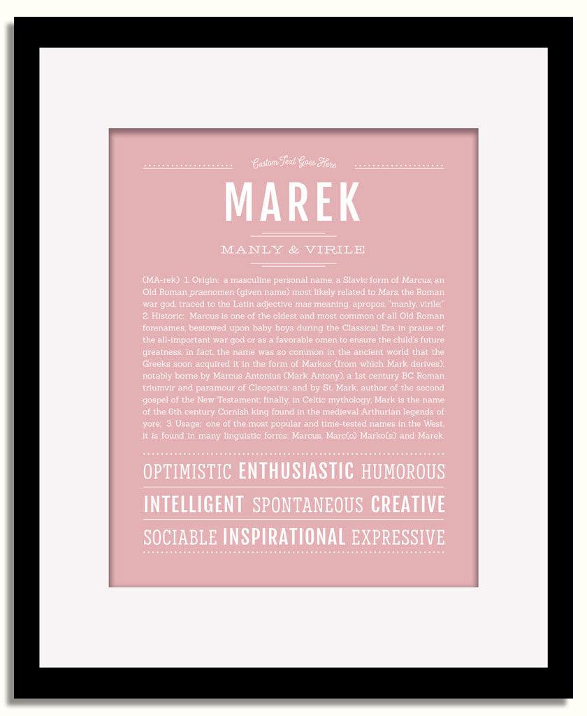 Frame Options | Dusty Rose | Black Frame, Matted