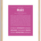 Mari | Name Art Print