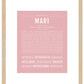 Mari | Name Art Print