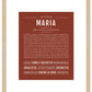 Maria | Name Art Print