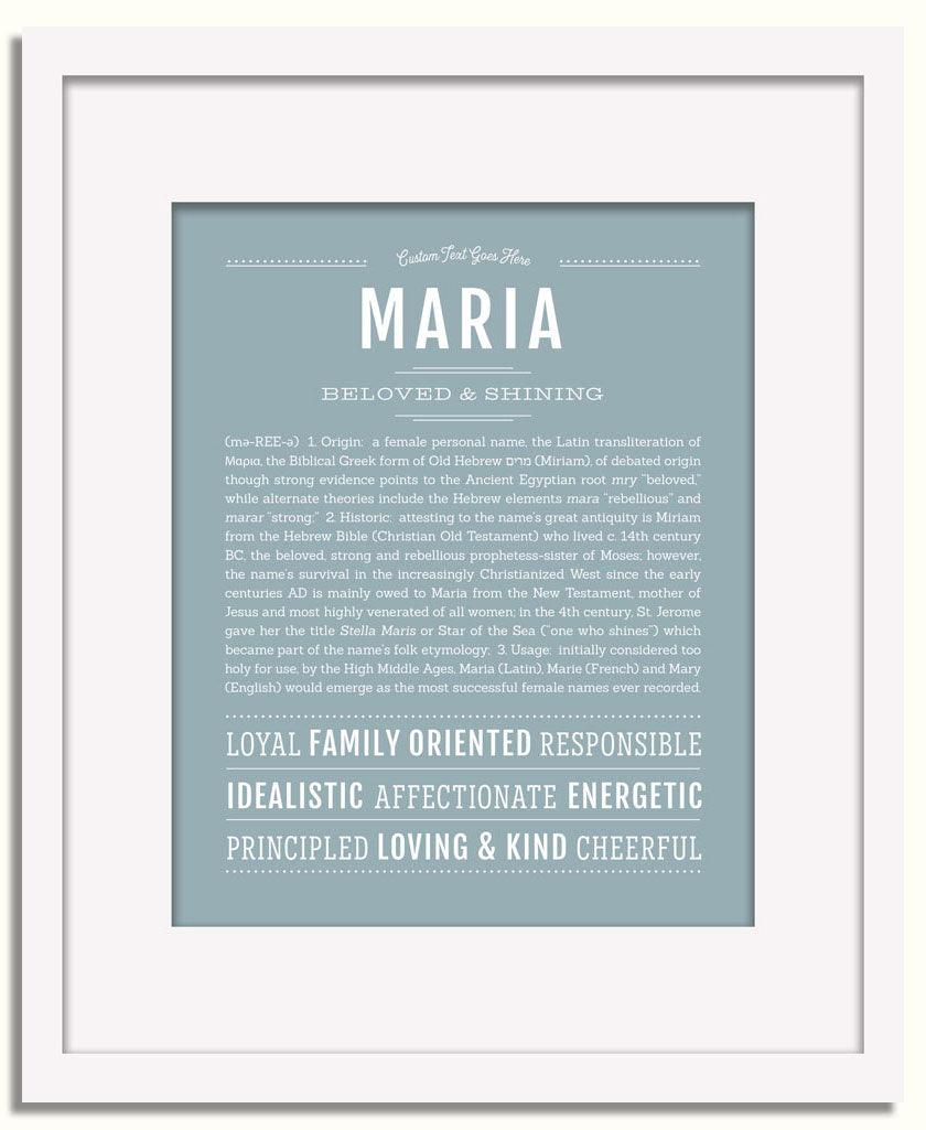 Frame Options | Powder Blue | White Frame, Matted