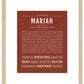 Marian | Name Art Print