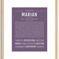 Marian | Name Art Print