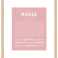 Marian | Name Art Print