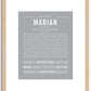 Marian | Name Art Print