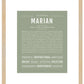 Marian | Name Art Print