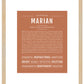 Marian | Name Art Print