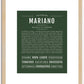 Mariano | Name Art Print