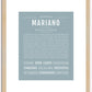 Mariano | Name Art Print