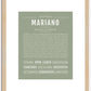 Mariano | Name Art Print