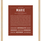 Marie | Name Art Print