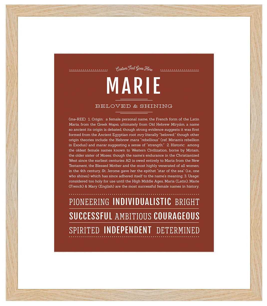 Marie | Name Art Print