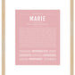 Marie | Name Art Print