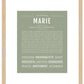 Marie | Name Art Print