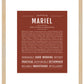 Mariel | Name Art Print