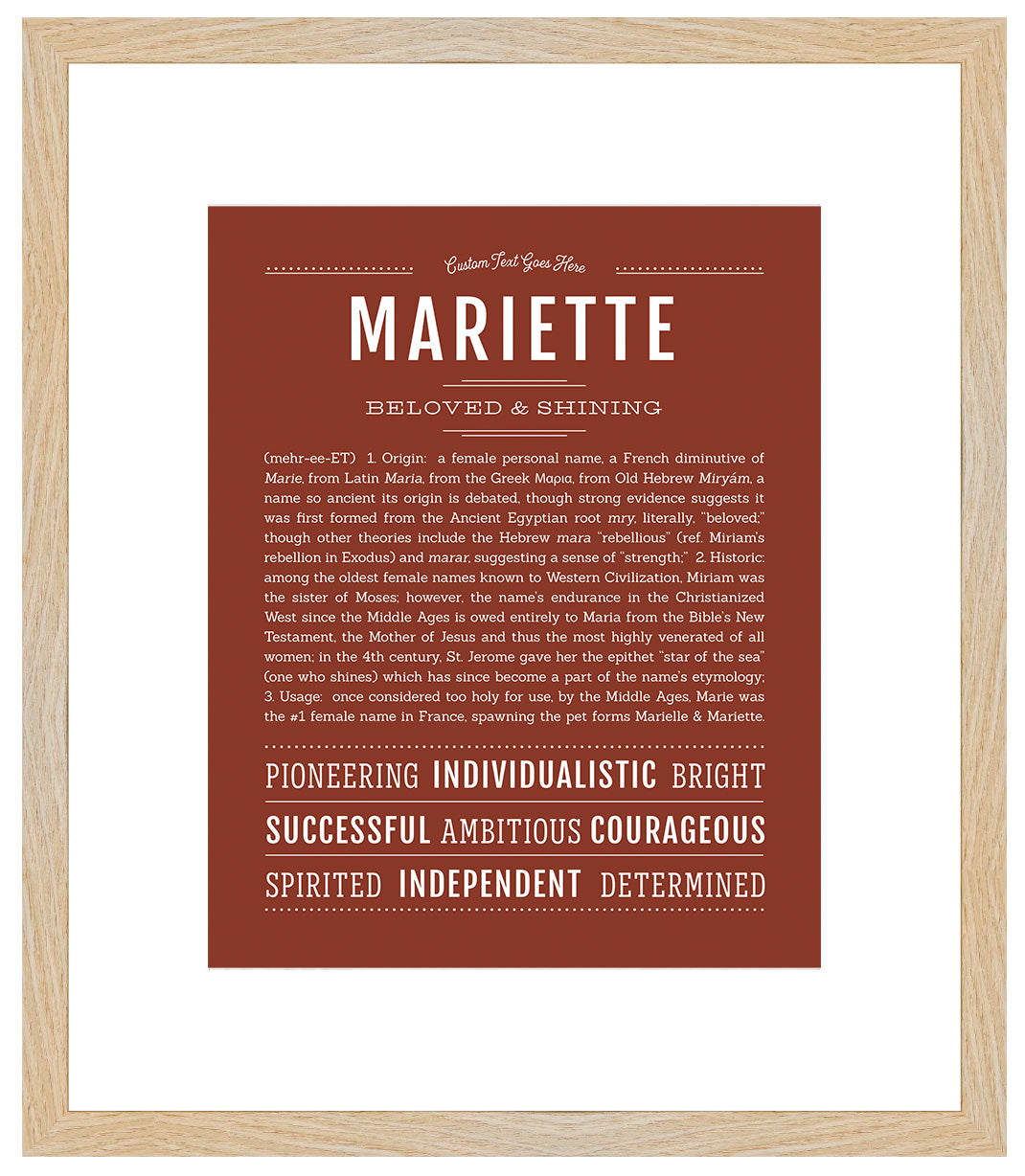 Mariette | Name Art Print