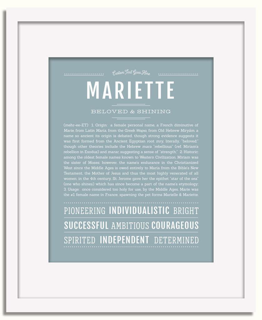 Frame Options | Powder Blue | White Frame, Matted