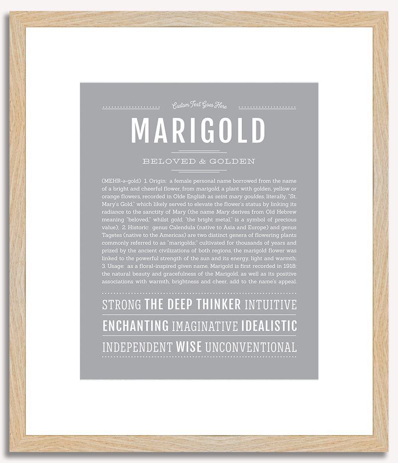 Marigold | Name Art Print