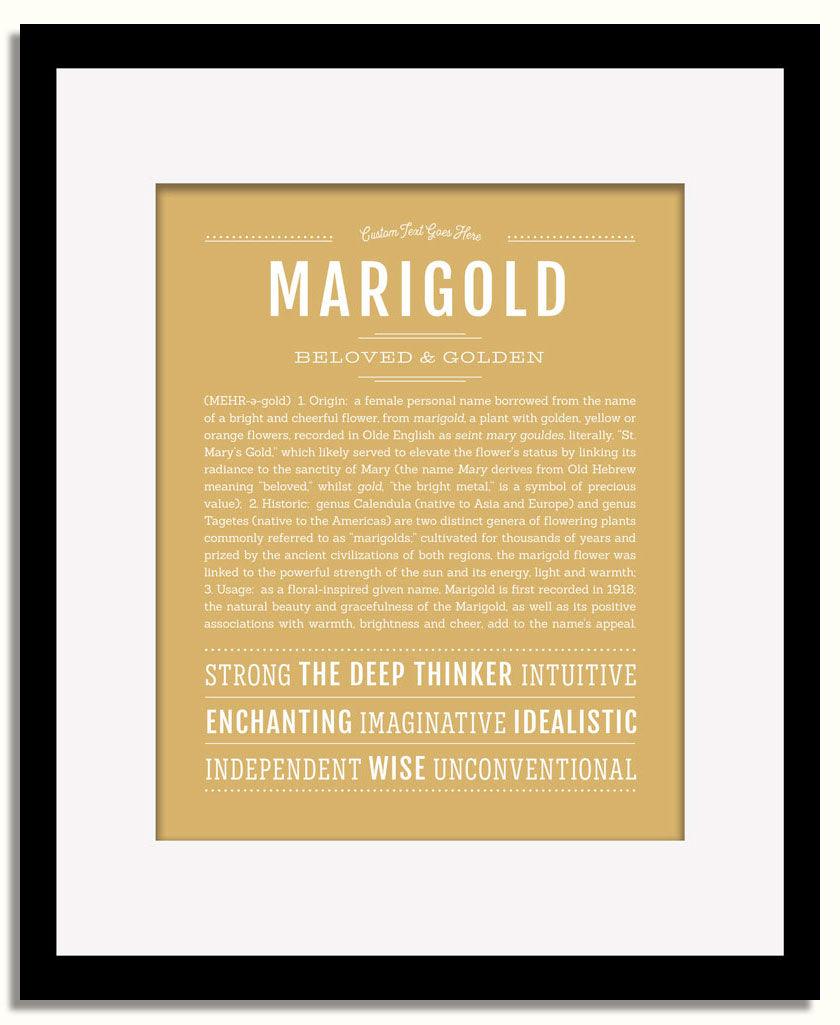 Frame Options | Matte Gold | Black Frame, Matted