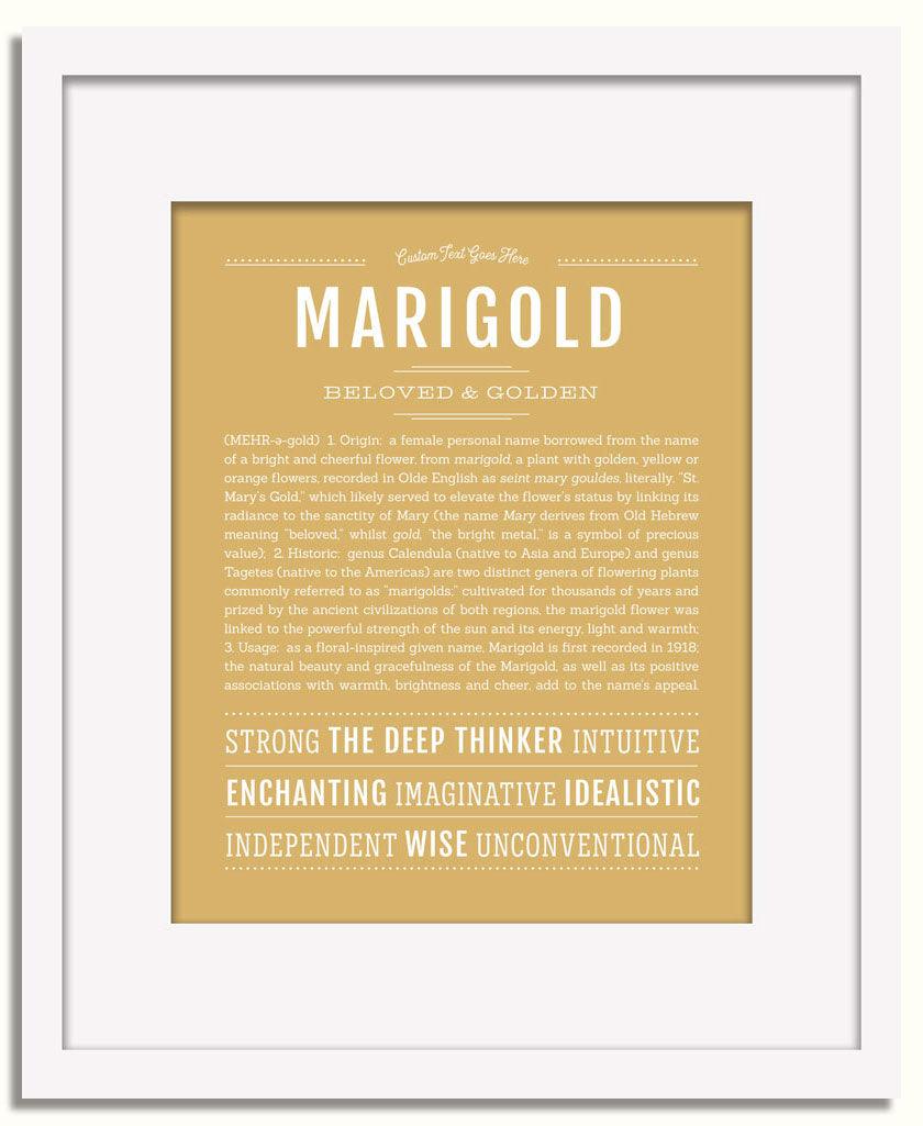 Frame Options | Matte Gold | White Frame, Matted