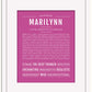 Marilynn | Name Art Print