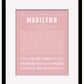 Marilynn | Name Art Print