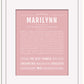 Marilynn | Name Art Print