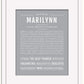 Marilynn | Name Art Print