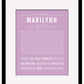 Marilynn | Name Art Print