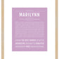 Marilynn | Name Art Print