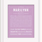 Marilynn | Name Art Print