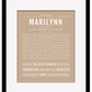 Marilynn | Name Art Print