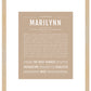 Marilynn | Name Art Print