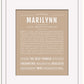 Marilynn | Name Art Print