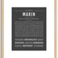 Marin | Name Art Print