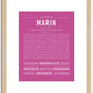 Marin | Name Art Print